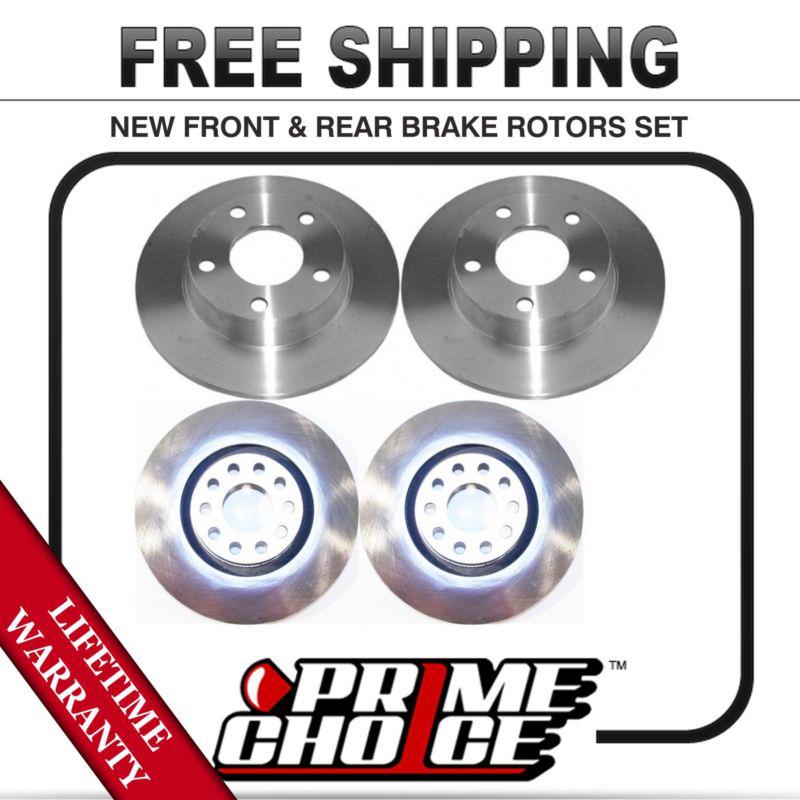 Set (4) new front and rear brake disc rotors with lifetime warranty