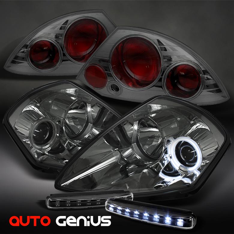 00-02 eclipse smoke ccfl projector headlights + altezza tail lights + drl led