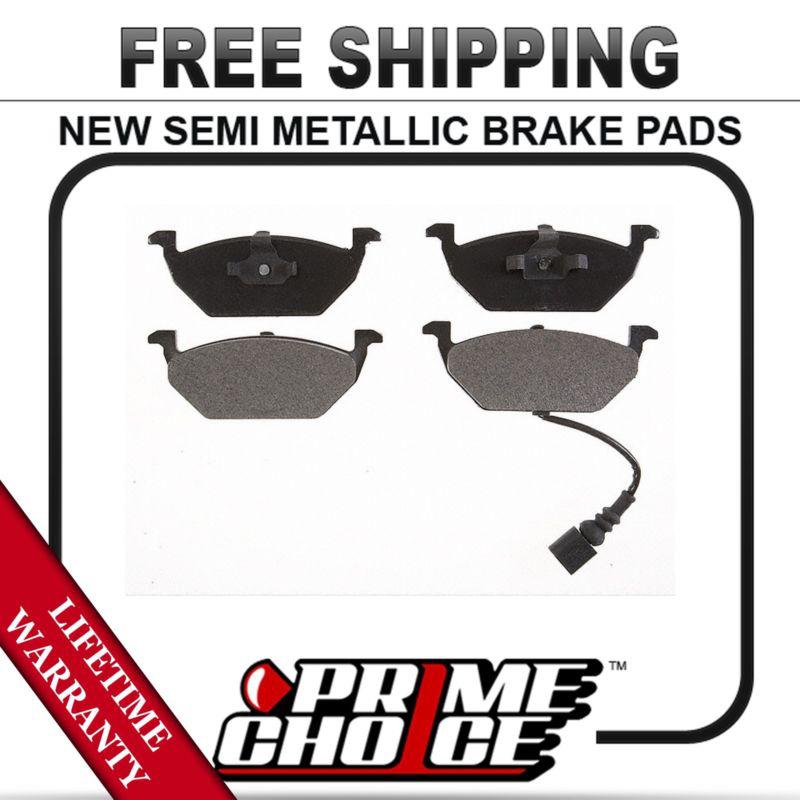 Front semi metallic disc brake pad kit full set with lifetime warranty