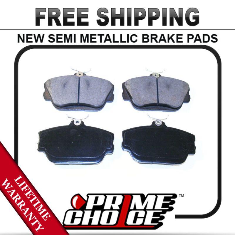 Front semi metallic disc brake pad kit full set with lifetime warranty