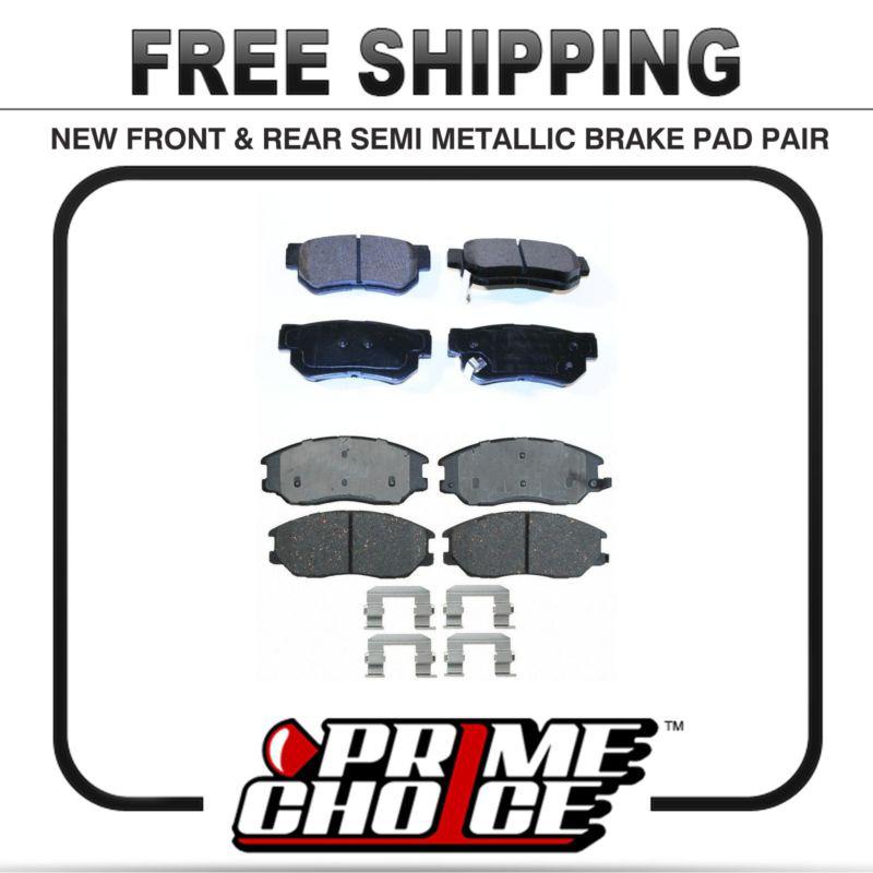 Premium front & rear metallic disc brake pads 2 full complete sets 4 pair 8 pads