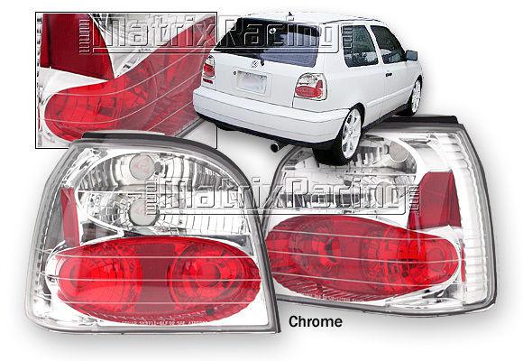 92-98 vw golf mk 3 iii altezza tail lights chrome sonar new! 