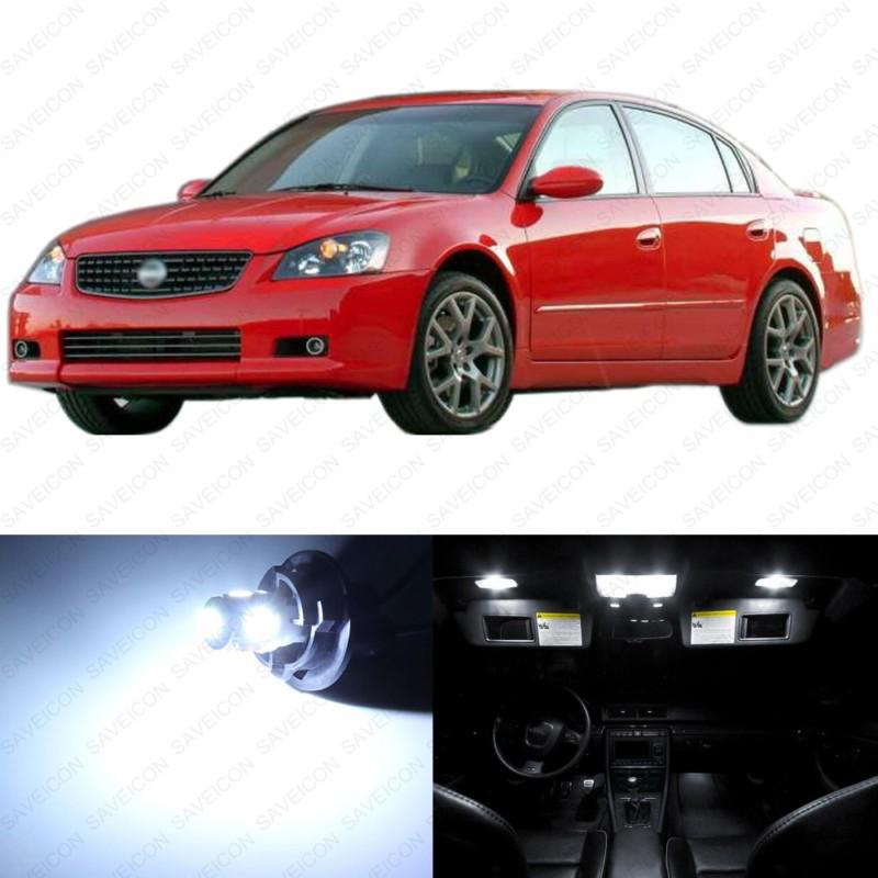 9 x xenon white led interior light package for 2002 and 2006 nissan altima ii