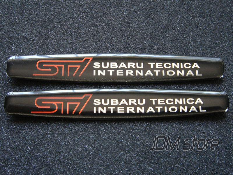 Subaru sti pair 2pcs badge sticker emblem fits: impreza wrx legacy