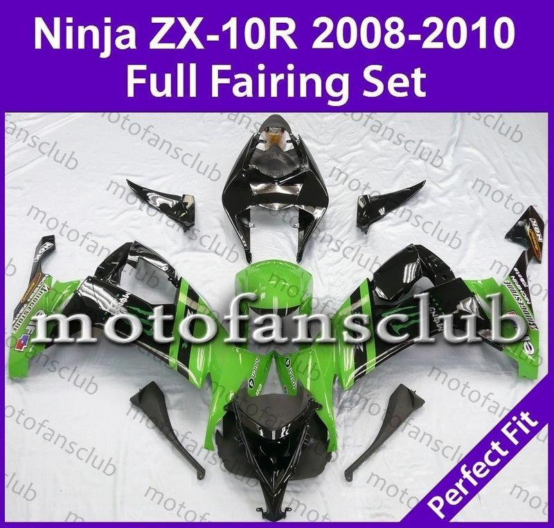 Fit kawasaki 08 09 10 zx 10r zx10r ninja 2008 2009 2010 fairing bodywork #05 c