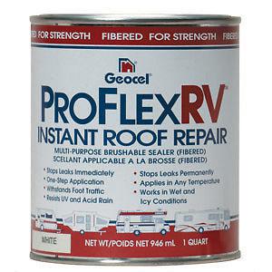 Geocel proflex rv instant roof repair, white, 1 qt 24201v