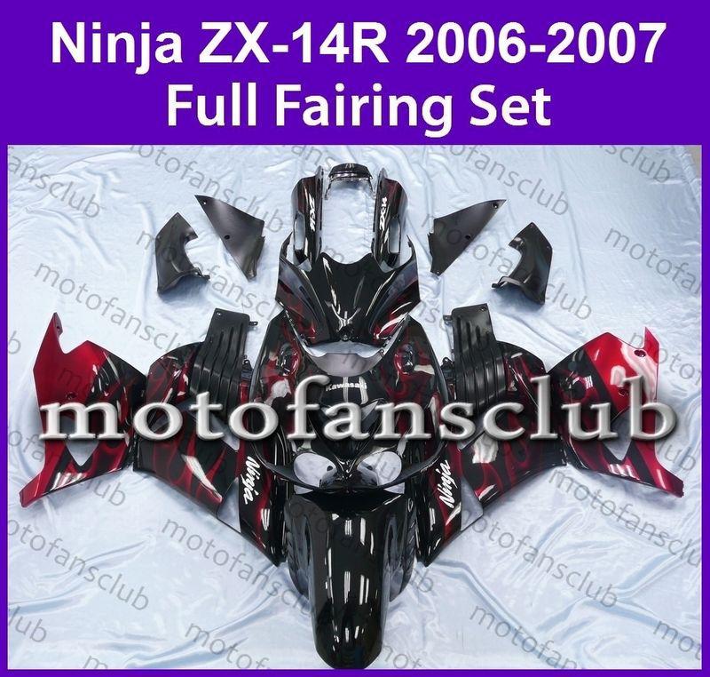 Fit kawasaki 06 07 zx 14r zx14r ninja 2006 2007 fairing bodywork plastics #03 c