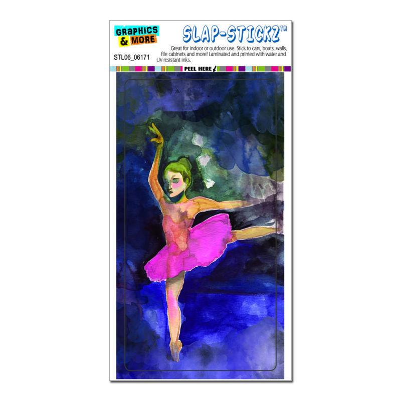 Ballet dancer pink dark blue ballerina dance dancing slap-stickz™ bumper sticker