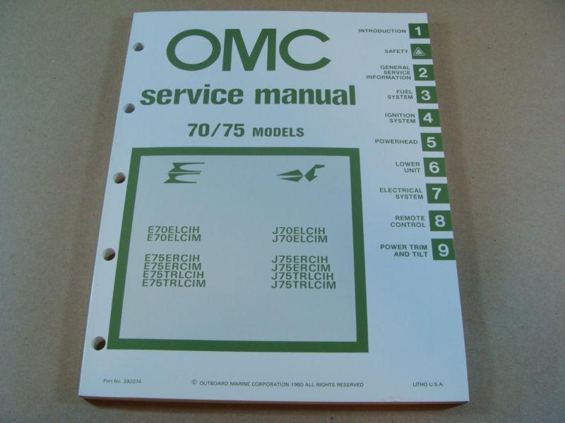 1981 omc johnson evinrude 70 75 hp outboard motor service repair manual 392074