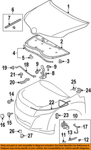 Toyota oem 535100t022 hood-latch assembly