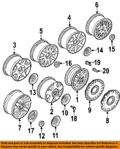 Volkswagen oem 1j0601149ggjw wheels-center cap