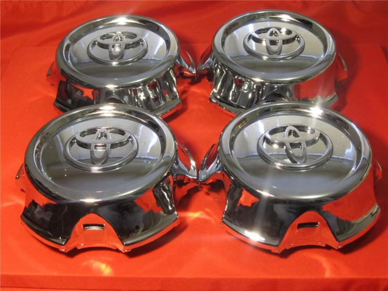 New 1998-2002 toyota land cruiser center alloy wheel hub caps 69380 chrome set