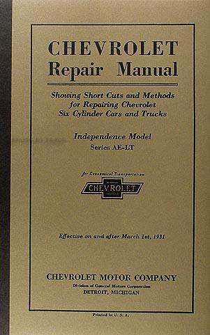 Best shop manual for 1931 chevrolet car truck 31 chevy repair service           