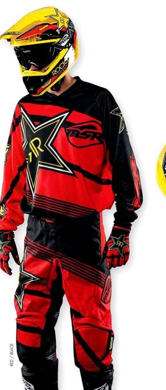 Msr rockstar gear set blk jersey, pant, glove new motorcross