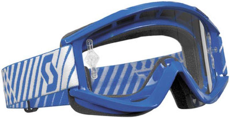 New scott recoil xi pro w/ clear works lens adult goggles, blue, one size