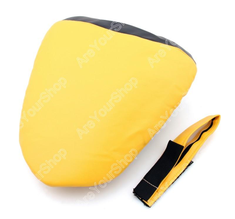 Passenger rear pu leather seat cowl cover pillon yamaha yzf r6 2008-2010 yellow