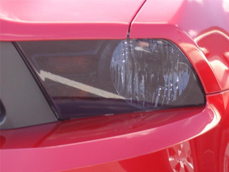 Ford mustang smoke colored headlight film  overlays 2010-2012
