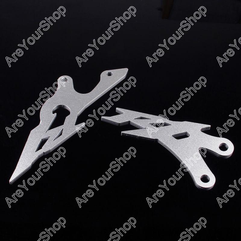 Foot peg heel plates guard for yamaha yzf r1 2009-2012 silver