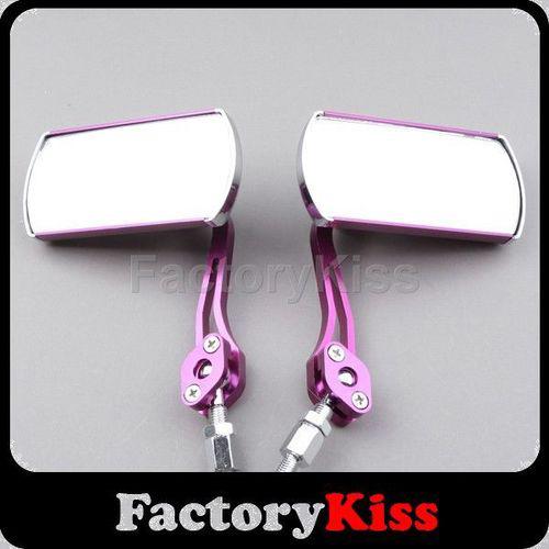 Gau 10mm purple motorcycle rear side mirrors yamaha honda suzuki kawasaki