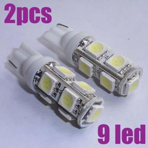 2x white t10 168 car dashboard wedge corner bulb light