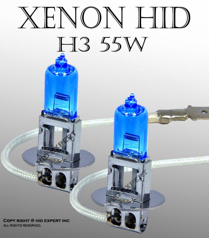 H3 55w pair fog light xenon hid super white universal bulbs gu8 abls dot