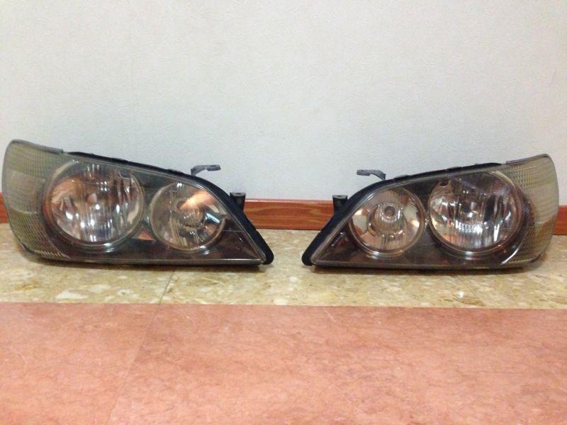 Jdm oem altezza black headlights kouki headlight set lexus is200 is300 sxe10