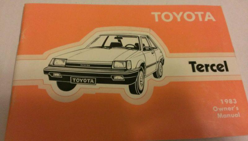 1983 toyota tercel owners manual