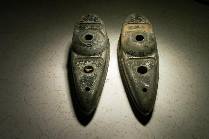 1937 chevrolet headlight stands ( pair ) 