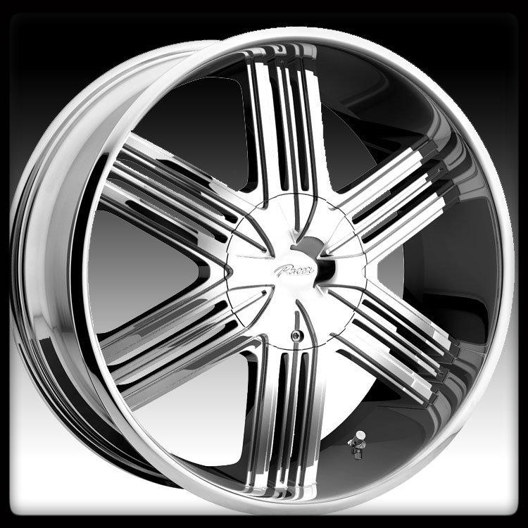 20x8.5 & 20x9 pacer alloy 779c luxor 5x4.5/5x120 staggered chrome wheels rims