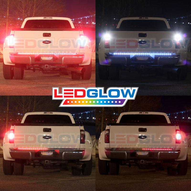 60" red & white led tailgate light bar gmc fs truck