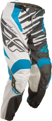 Fly racing kinetic shock mens mesh pants blue/white 36 367-33136