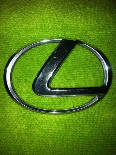 Lexus emblem logo badge front rear oem used chrome flat back 90-13 decal trunk