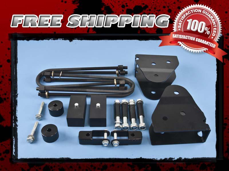 Nylon lift kit front 2" rear 1" radius arm shock extender 4x4 4wd overload ubolt