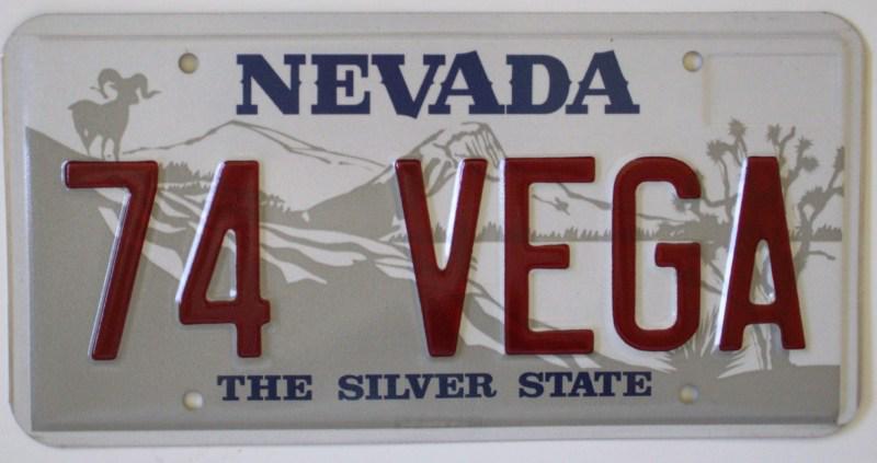 74 vega metal novelty license plate for your 1974 chevy