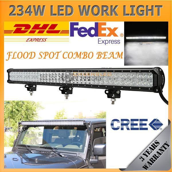 234w cree led flood spot combo beam work light driving off-road wagon boat suv