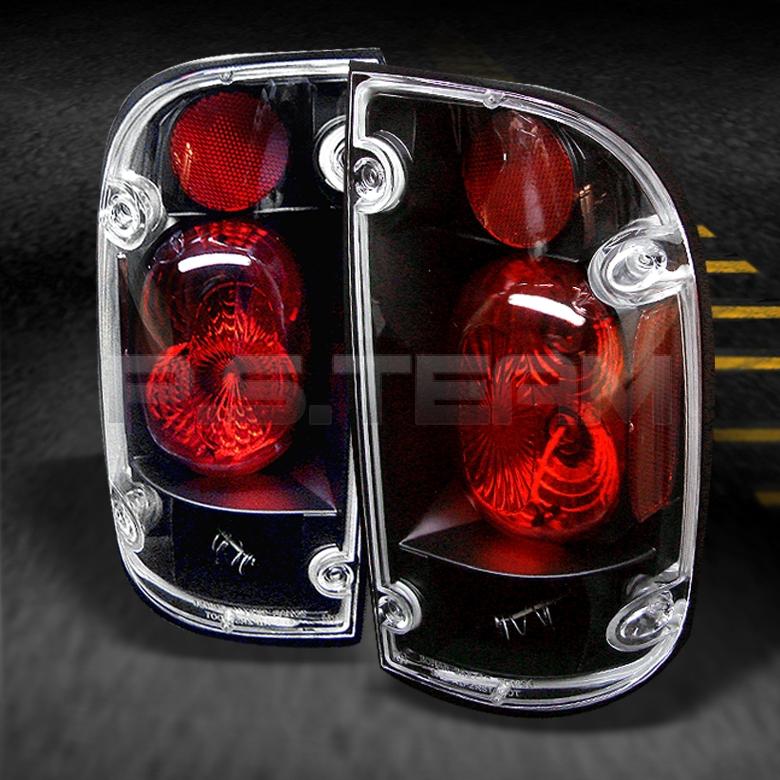 95-00 toyota tacoma pickup truck jdm black tail brake lights lamps left+right