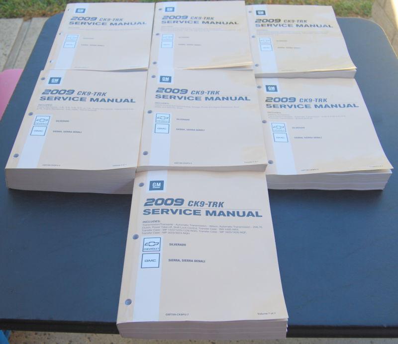 2009 chevy gmc 1500 2500  truck service shop repair manual set factory books 09