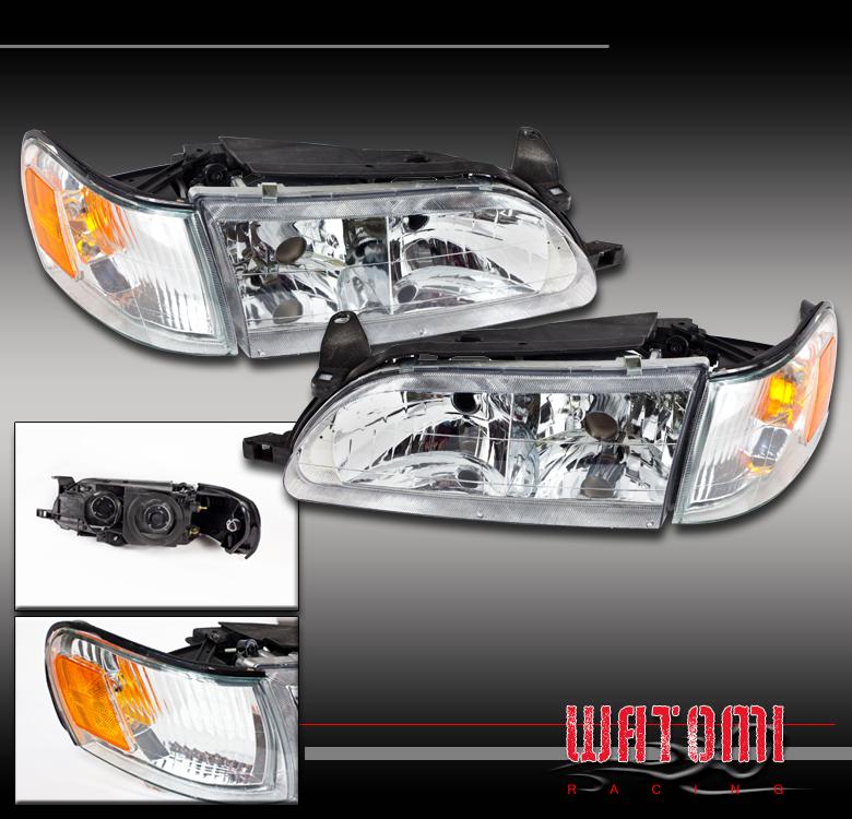 93-97 toyota corolla dx jdm head light+corner chrome 94