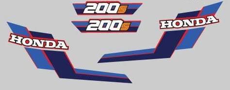 1984 84' atc 200s atv gas tank 7pc graphics decal stickers 