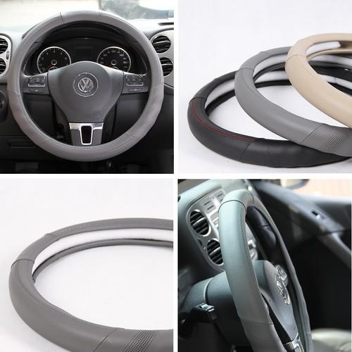 14"-15" 38cm chevrolet 58009 leather suv truck steering wheel cover gray honda 