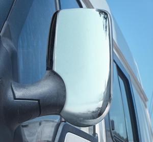 Chrome door wing mirror trim set covers surrounds for ford transit 00-13