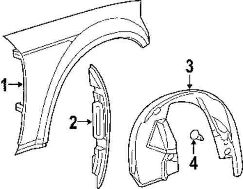 Dodge oem 5183426ab fender