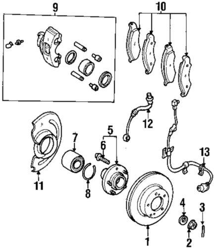 Nissan oem 410602z025 brake pad or shoe, front/disc brake pad