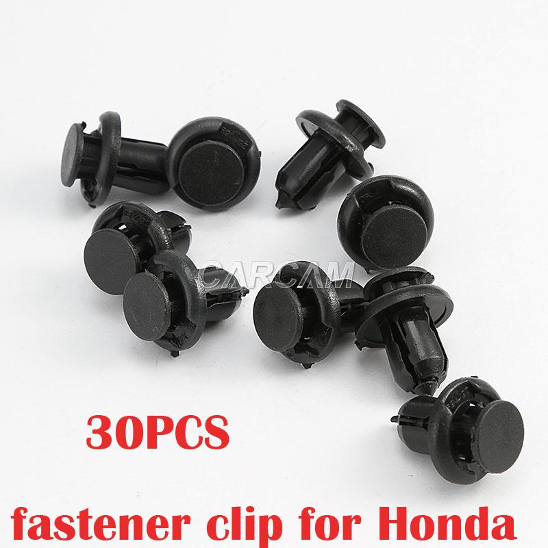 30x nylon plastic rivet fastener bumper clip retainer for honda accord 1997-2010