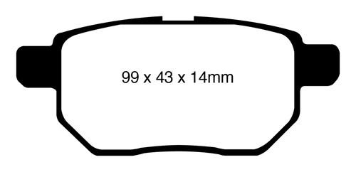 Ebc brakes dp41947r yellowstuff street and track brake pads