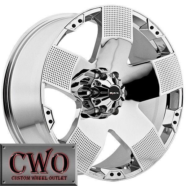 22 chrome ballistic hyjak wheels rims 8x180 8 lug gmc chevy 2500 2500hd new