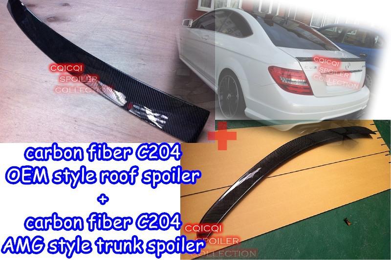 Carbon combo m-benz 11+ c204 c class coupe amgtype trunk+oemtype trunk spoiler ◎