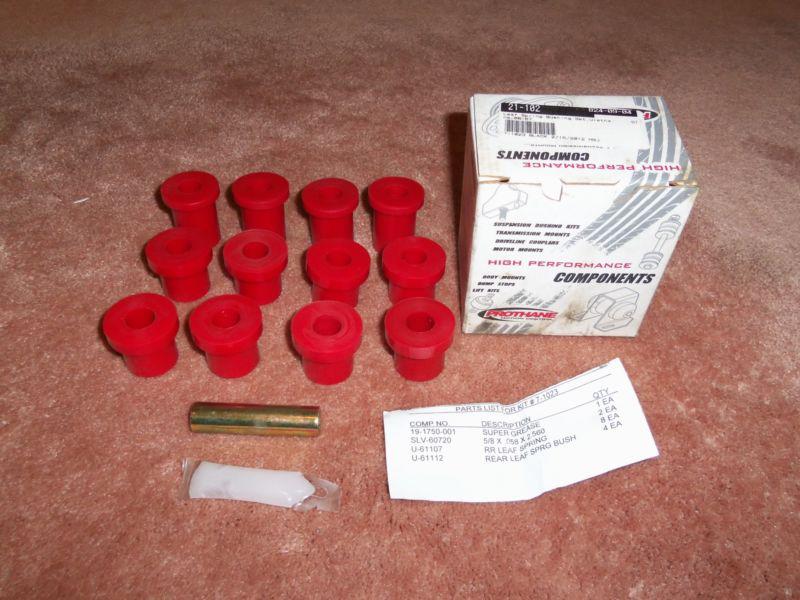 Energy suspension 3.2119r 3-2119r red poly leaf spring bushing set 56 57 chevy 