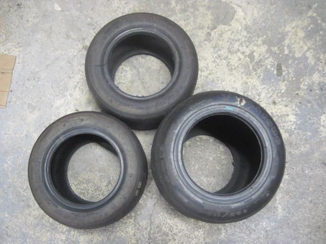 3 firestone ygf go kart racing tires 2-5.0x10.5-6 & 1-8.0x10.5-6