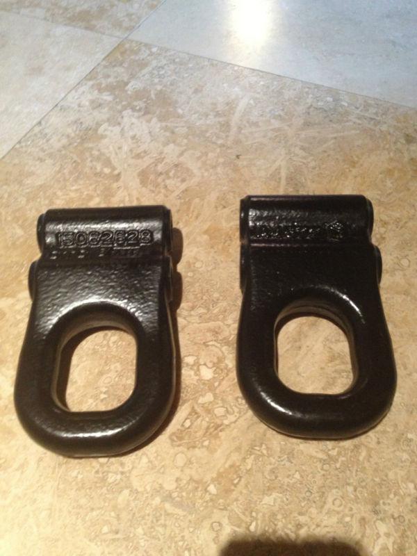 Hummer h2 front tow hooks black 2003-2009 perfect set of 2 